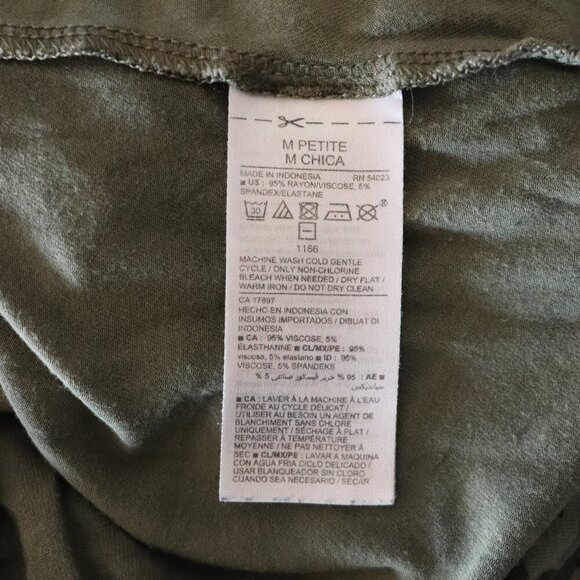 Old Navy Women's‎ MP Green Floral T-Shirt Crew Short Sleeve Stretch Midi Dress - Picture 9 of 9